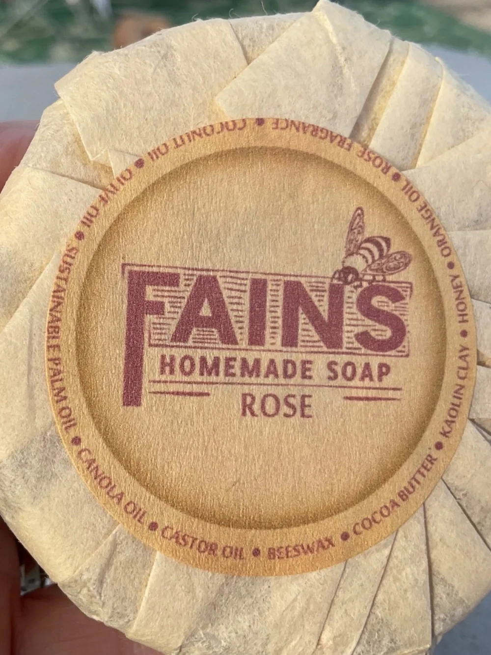 2 Fain’s Honey Homemade Soap Rose scented New 4 oz each